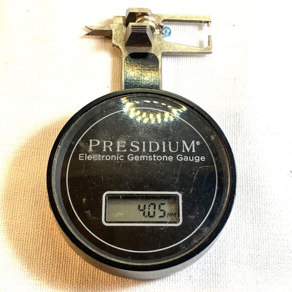 VTG Sterling Silver 925 Slide Charm Baby Blue Crystal Bead Dangle Size .75" Long - Picture 4 of 8